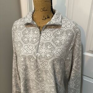 Lands’ End Women’s Patterned Fleece Quarter Zip